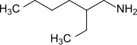 Structural formula of 2-ethylhexylamine