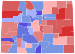 2008 United States Senate election in Colorado results map by county.svg