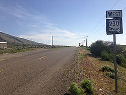 Държавен път Невада 230 в Добре дошли, юни 2014 г.