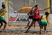 Deutsch: Beachhandball Weltmeisterschaften 2022; Tag 1: 21. Juli 2022 – Frauen, Vorrunde, Deutschland-Brasilien 2:0 (24:14, 16:4) English: 2022 Beach handball World Championships; Day 1: 21 July – Women Preliminary Round – Germany-Brazil 2:0 (24:14, 16:4)