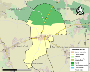 Mappa a colori che mostra l'uso del suolo.