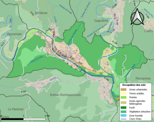 Mappa a colori che mostra l'uso del suolo.