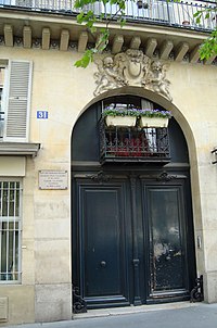 Casa del Boulevard de Port-Royal donde vivió la familia Claudel desde 1886 hasta 1892.