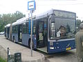 Volvo 7700A típusú csuklós busz a Lakihegyi végállomáson (2010.05.22.)