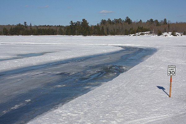 Ice road in April 2013