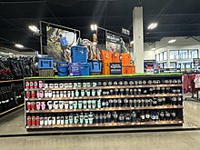 A display of Yeti products at Academy Sports + Outdoors in Indianapolis, Indiana. Academy Sports + Outdoors - Sarah Stierch - May 2024 02.jpg