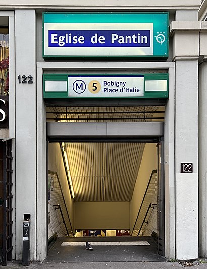 Cómo llegar a Église de Pantin - Métro en transporte público - Sobre el lugar