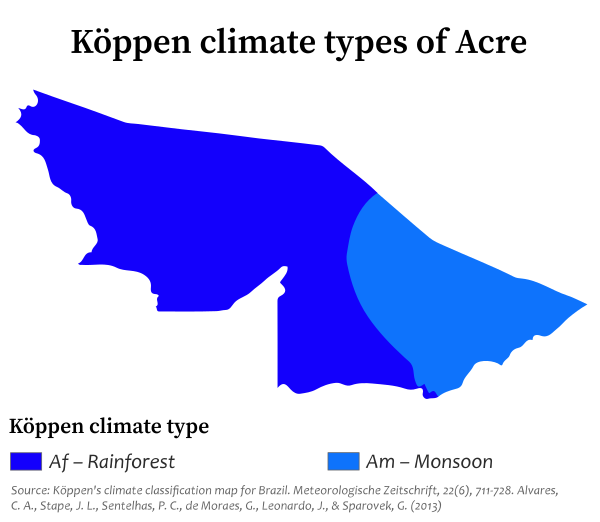 Climate types of Acre