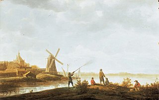 View of Dordrecht with the Rietdijkse Poort