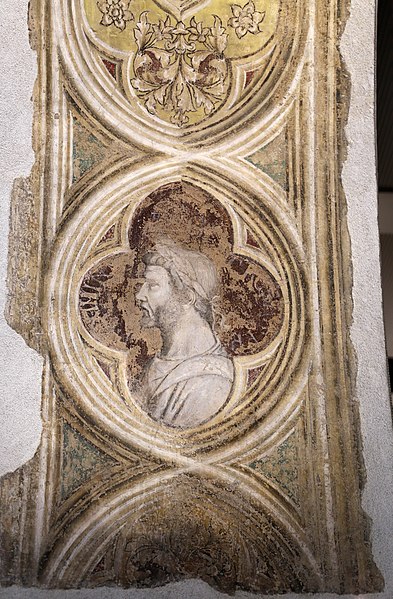 File:Altichiero (attr.), sottarchi della loggia di cansignorio con busti di imperatori e imperatrici romani, 1364 ca., 08.jpg