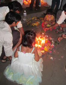 An offering at Chaitya Bhoomi. An offering at Chaitya Bhoomi.png