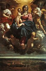 Annibale Carracci Madonna dans la gloire de la ville de Bologne.jpg