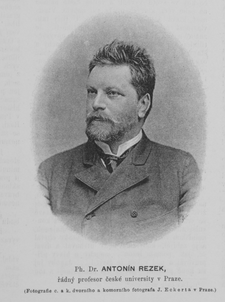 Prof. Antonín Rezek (foto Jindřich Eckert 1892)