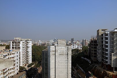 Apartment buildings in the affluent Khulshi area