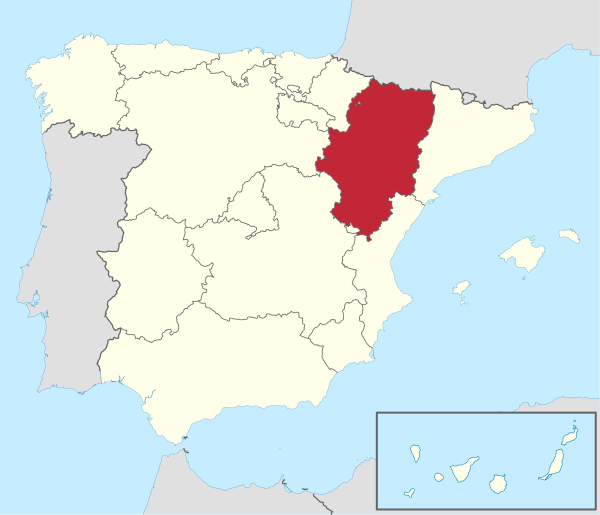 Aragon in Spain (plus Canarias).svg