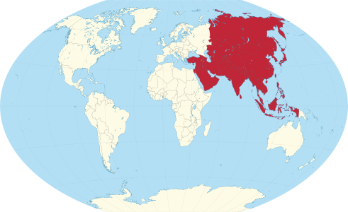 Asia in the world (red) (W3)