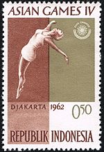 Diving at the 1962 Asian Games on a stamp of Indonesia Asian Games 1962 stamp of Indonesia 8.jpg