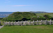 L'Anse aux Meadows on the island of Newfoundland, site of a Norsemen colony. Authentic Viking recreation crop2.jpg