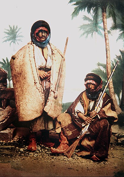 File:BEDUINS IN Syria. COLOR PHOTO TAKEN IN THE LATE 19TH CENTURY BY FRENCH PHOTOGRAPHER, BONFILS.jpg