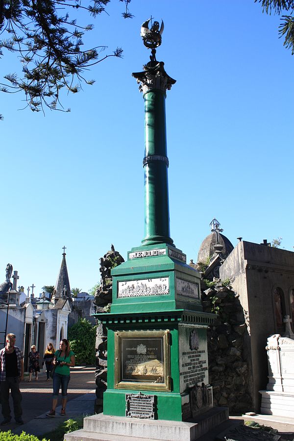 Grave of William Brown in Recoleta Cemetery