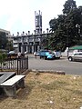 Back of the Tafawa Balewa Square with white horses and eagles above the exist gates