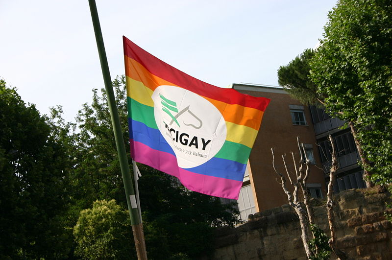 File:Bandiera arcigay - Gay Pride di Roma, 16-6-2007 - Foto Giovanni Dall'Orto.jpg