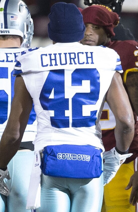 Church with the Dallas Cowboys in 2015