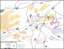 Mapa taktyczna bitwy pod Rossbach