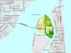 Mapa do US Census Bureau mostrando os limites da cidade