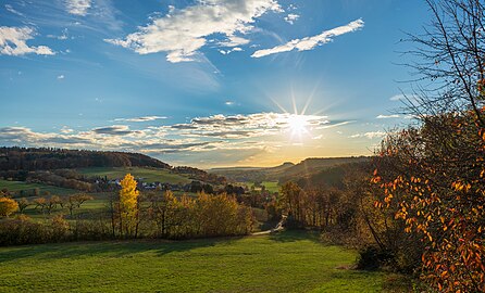 Golden autumn sun