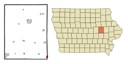 Benton County Iowa Incorporated and Unincorporated area Walford Highlighted.svg