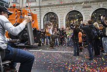 Filmproduktion in der Friedrichstraße