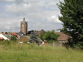 The church tower at Bersée