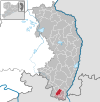 Location of the municipality of Bertsdorf-Hörnitz in the district of Görlitz