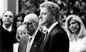 Papandreou og Bill Clinton i Washington i 1994