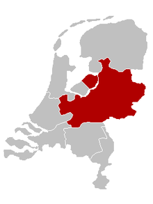 De locatie van het aartsbisdom Utrecht in Nederland
