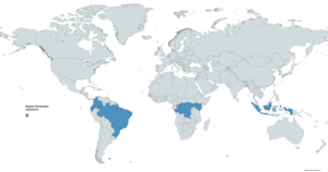 The eight signatories to the 1976 Bogota Declaration. Bogota Declaration.png