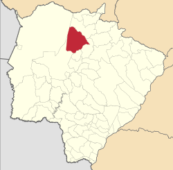Localização de Rio Verde de Mato Grosso em Mato Grosso do Sul
