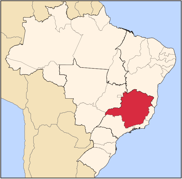 Map of Brazil highlighting the state