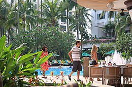 Breakfast time by the pool, Shangri-La Hotel Singapore - 20120826.jpg