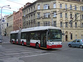 Suuntaa-antava kuva Brnon johdinautotuotteesta