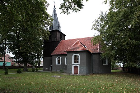 English: Saint Anthony church in Brzeźno Polski: Brzeźno - kościół filialny pw. św. Antoniego