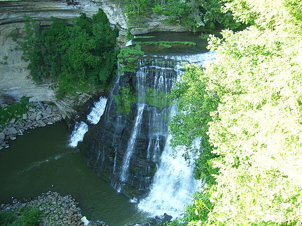 Burgess Falls near the southern border with White County