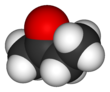 Space-filling model of butanone