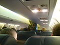 On our final connecting flight from Detroit to Toronto - seen here is the cabin attendant closing the main door of the Bombardier CRJ200 after all passengers boarded