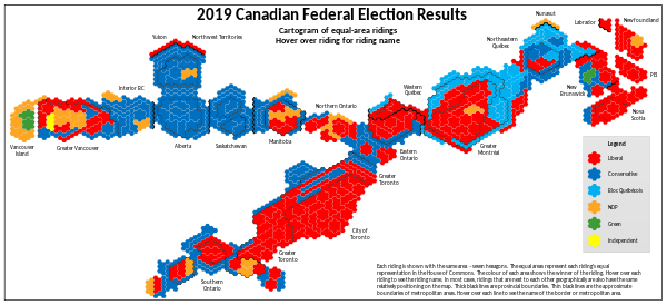 Canadian Federal Election Cartogram 2019.svg