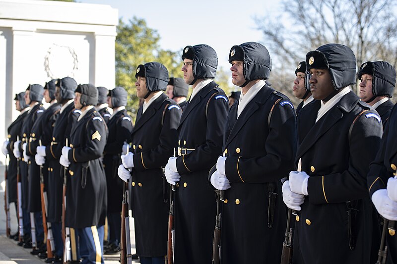 File:Chiefs of Staff of the British Army General Patrick Sanders and Australian Army Lieutenant General Simon Stuart participate in a ceremony at the Tomb of the Unknown Soldier on 11 March 2024 - 10.jpg