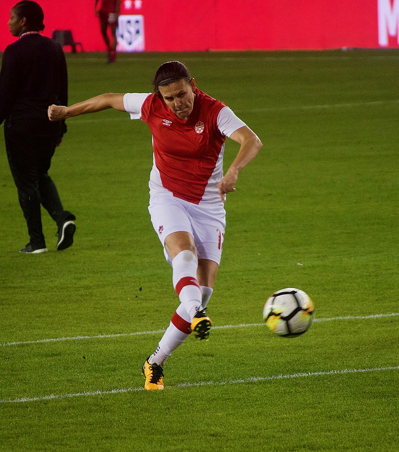 Sinclair warms up before an international friendly in November 2017