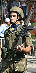 National Guard soldier with the G3A3 rifle (Cypriot National Guard Camouflage)