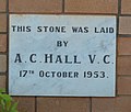 English: Foundation stone of the Cobar Memorial Services Club at Cobar, New South Wales